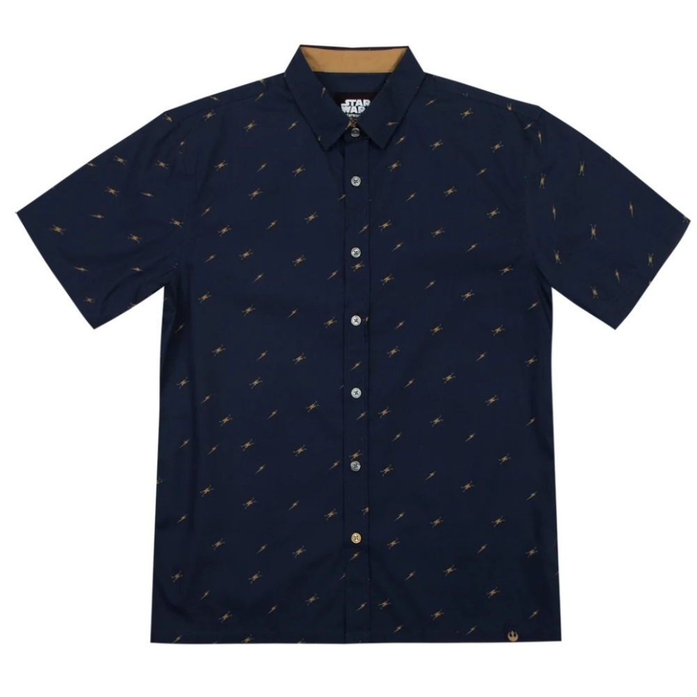 Heroes & Villains - Star Wars X-Wing Button Down Short Sleeve Shirt